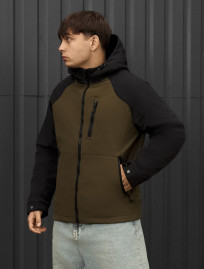 Kurtka soft shell Staff black & dark khaki