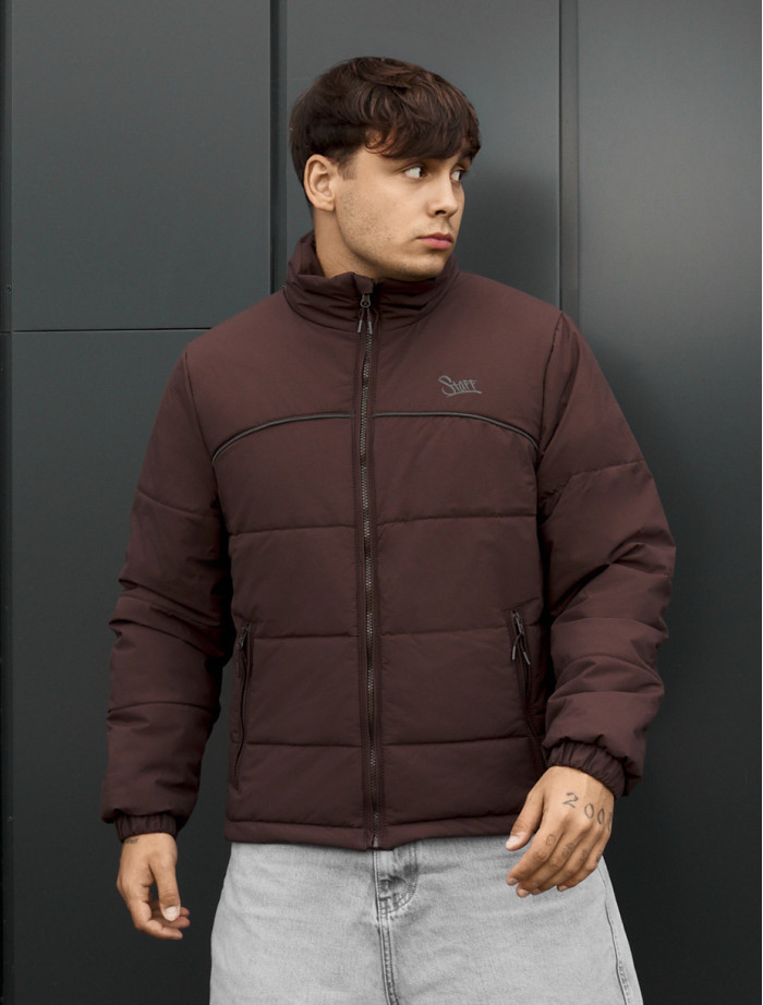 Kurtka Staff logo dark brown reflective