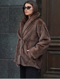 Futro Staff pu brown