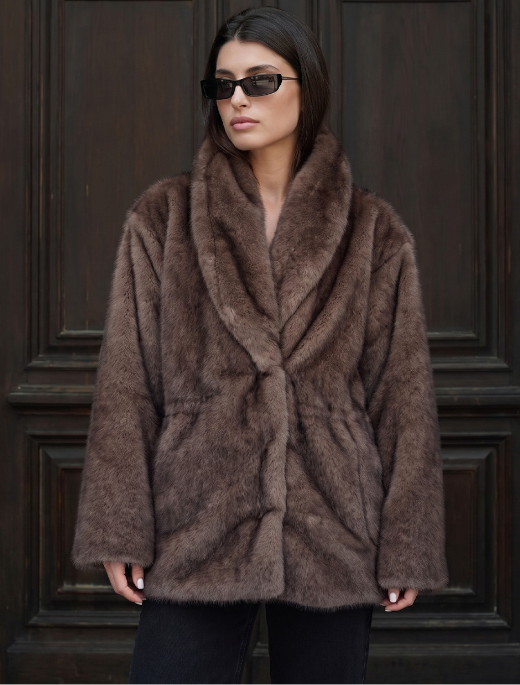 Futro Staff pu brown