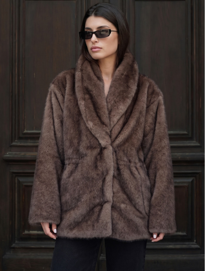 Futro Staff pu brown