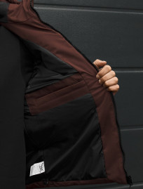 Kurtka zimowa Staff in logo dark brown