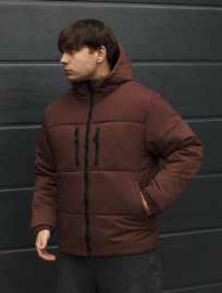 Kurtka zimowa Staff in logo dark brown