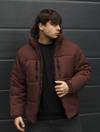 Kurtka zimowa Staff in logo dark brown
