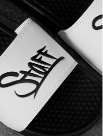 Klapki Staff white & black logo