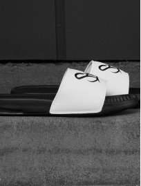 Klapki Staff white & black logo