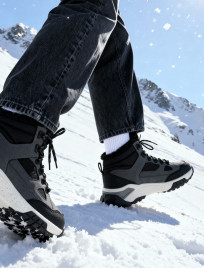 Sneakersy zimowe Staff gray & black (futro)