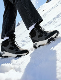 Sneakersy zimowe Staff gray & black (futro)