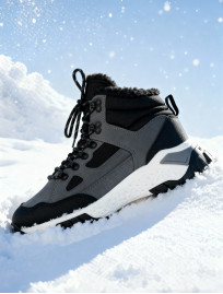 Sneakersy zimowe Staff gray & black (futro)