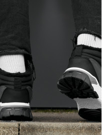 Sneakersy zimowe Staff gray & black (futro)