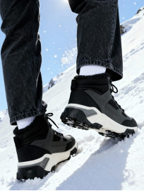 Sneakersy zimowe Staff gray & black (futro)