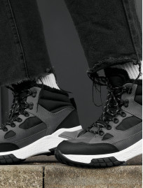 Sneakersy zimowe Staff gray & black (futro)