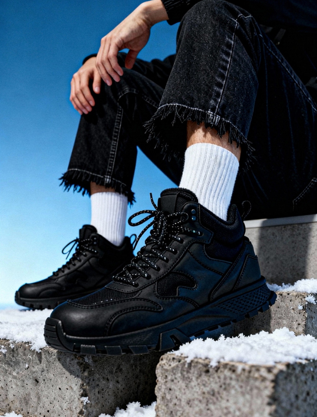 Sneakersy zimowe Staff black