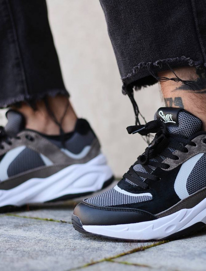 Sneakersy Staff gray & black & brown