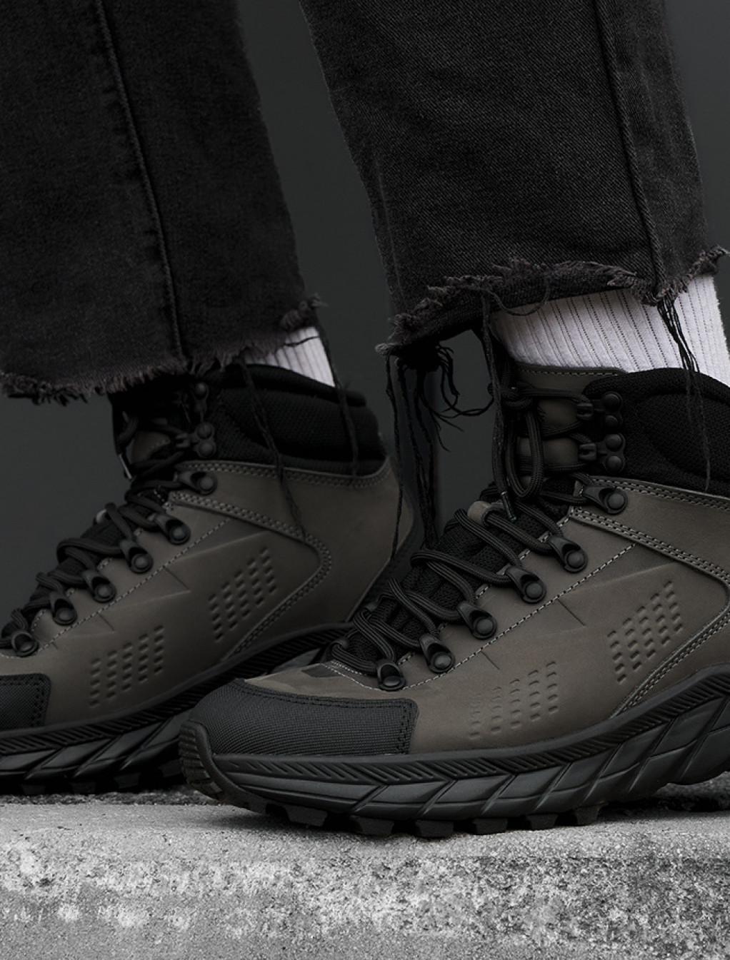 Buty sportowe Staff gray & black (futro)