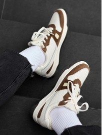 Sneakersy Staff white & brown