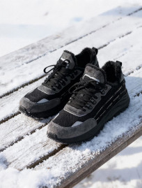 Sneakersy zimowe Staff black & gray reflective (futro)