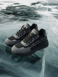 Sneakersy zimowe Staff black & gray reflective (futro)