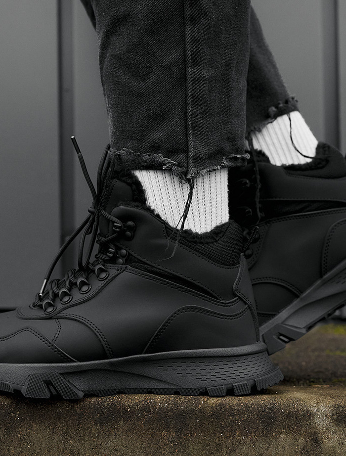 Sneakersy zimowe Staff black (futro)