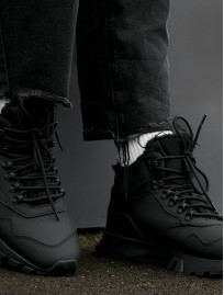 Sneakersy zimowe Staff black (futro)