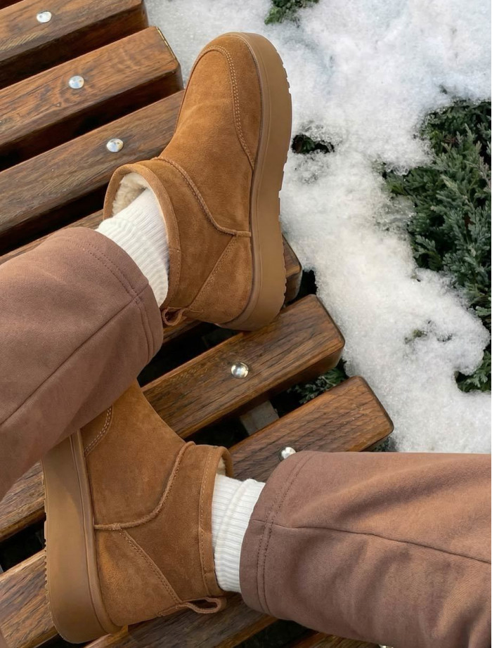 Buty Staff light brown (futro)