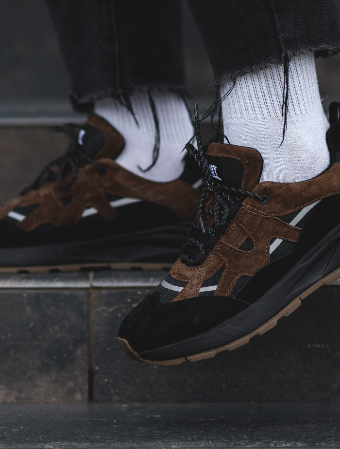 Sneakersy Staff black & brown reflective