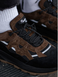 Sneakersy Staff black & brown reflective