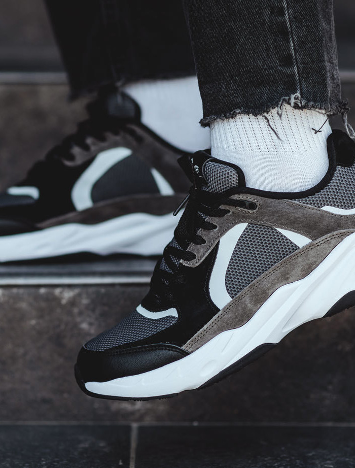 Sneakersy Staff gray & black & brown