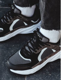 Sneakersy Staff gray & black & brown