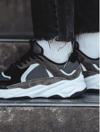 Sneakersy Staff gray & black & brown