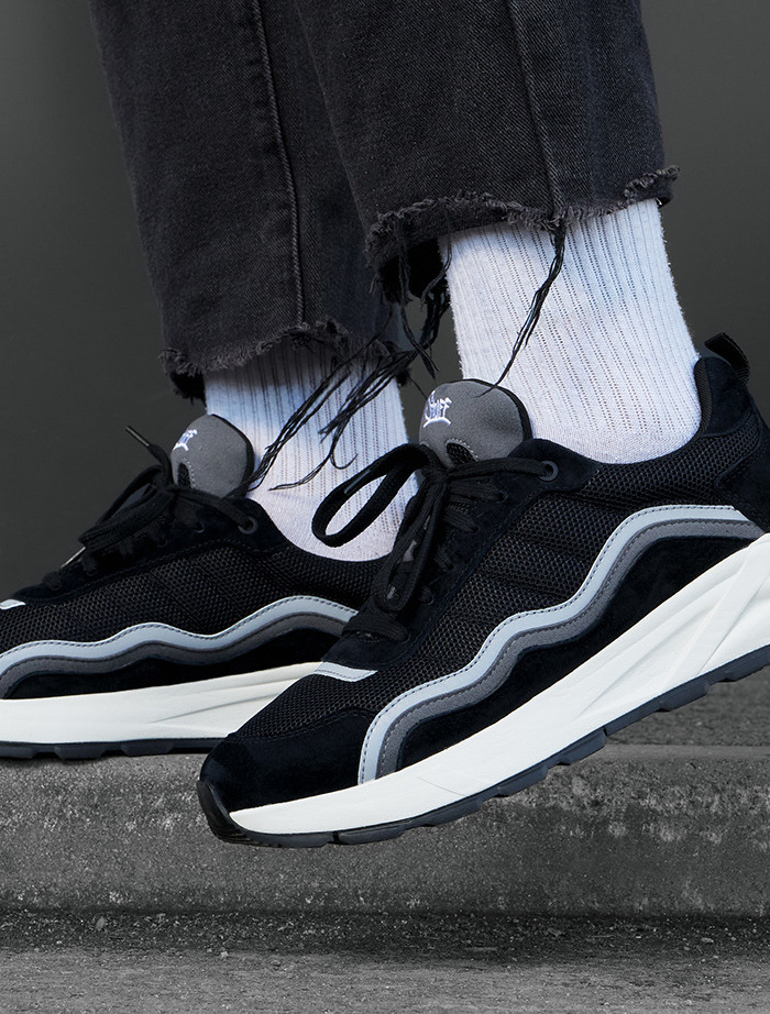 Sneakersy Staff black & gray reflective