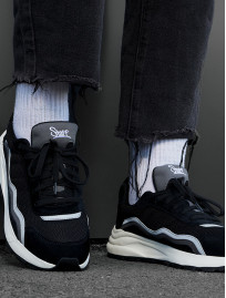 Sneakersy Staff black & gray reflective