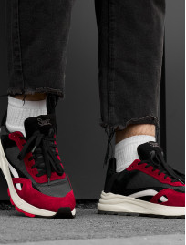 Sneakersy Staff red & dark gray reflective