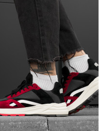 Sneakersy Staff red & dark gray reflective