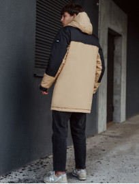 Zimowa parka Staff sta beige & black