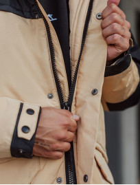 Zimowa parka Staff sta beige & black