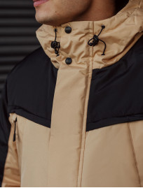 Zimowa parka Staff sta beige & black