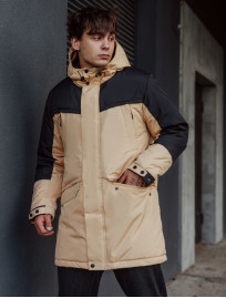 Zimowa parka Staff sta beige & black