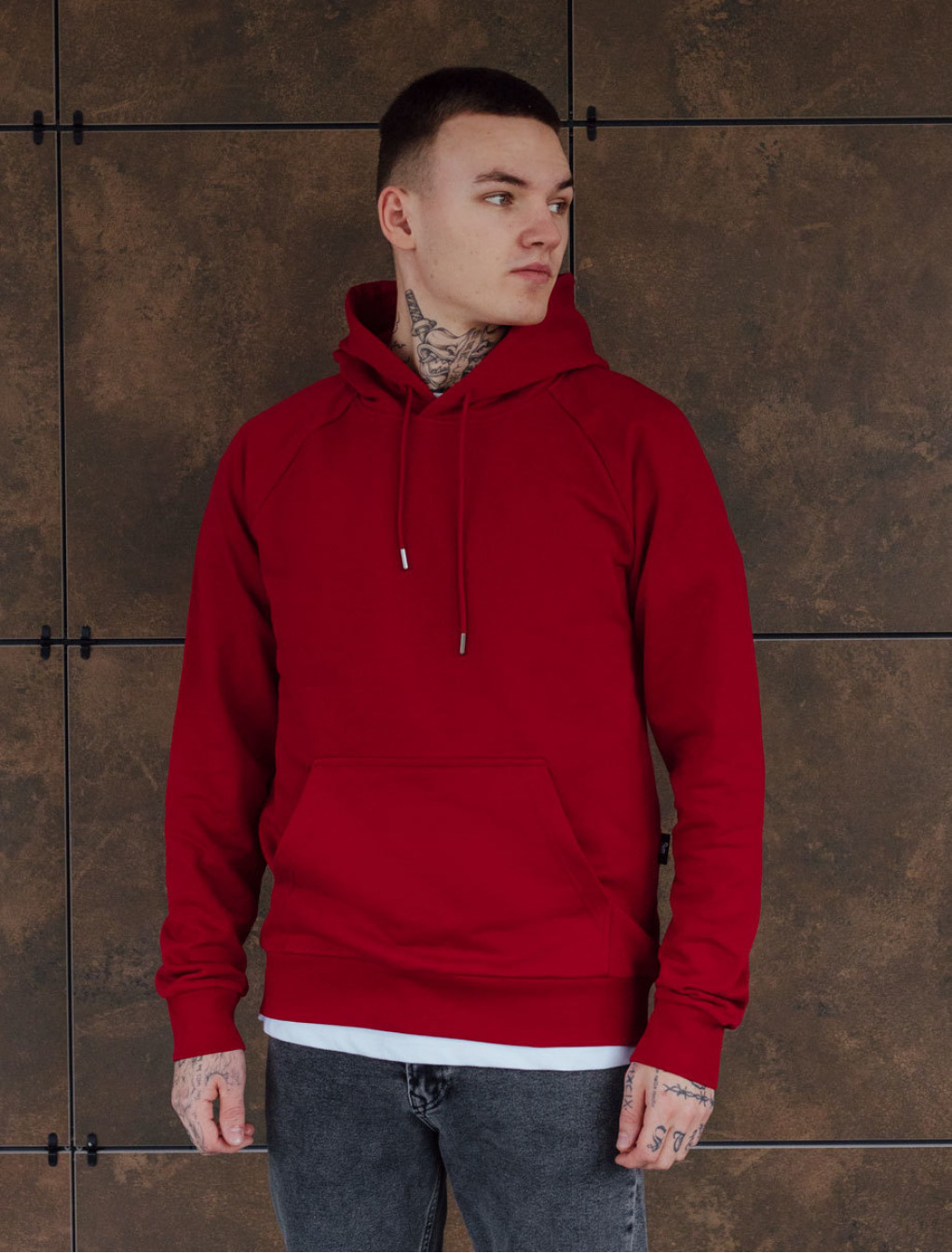 Bluza z kapturem Staff red basic