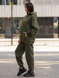 Damski dres sportowy Staff ne khaki fleece oversize