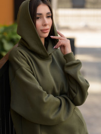 Damski dres sportowy Staff ne khaki fleece oversize