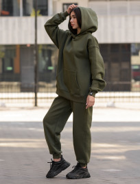 Damski dres sportowy Staff ne khaki fleece oversize