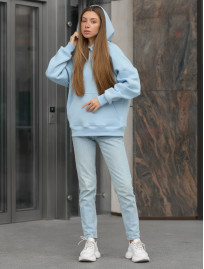 Damska bluza Staff original light blue oversize fleece