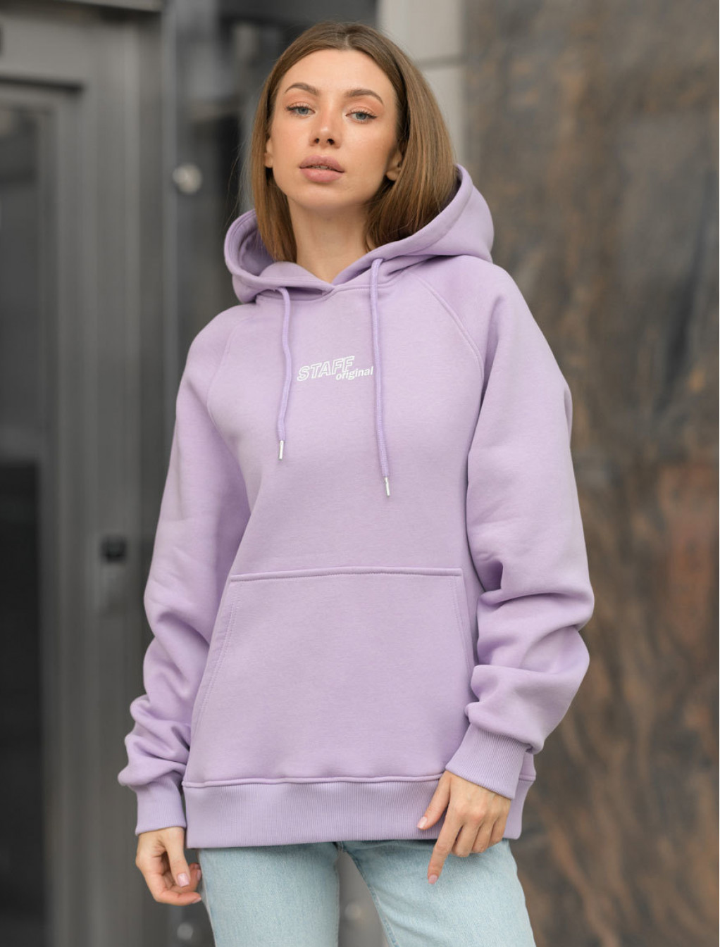 Damska bluza Staff original violet oversize fleece