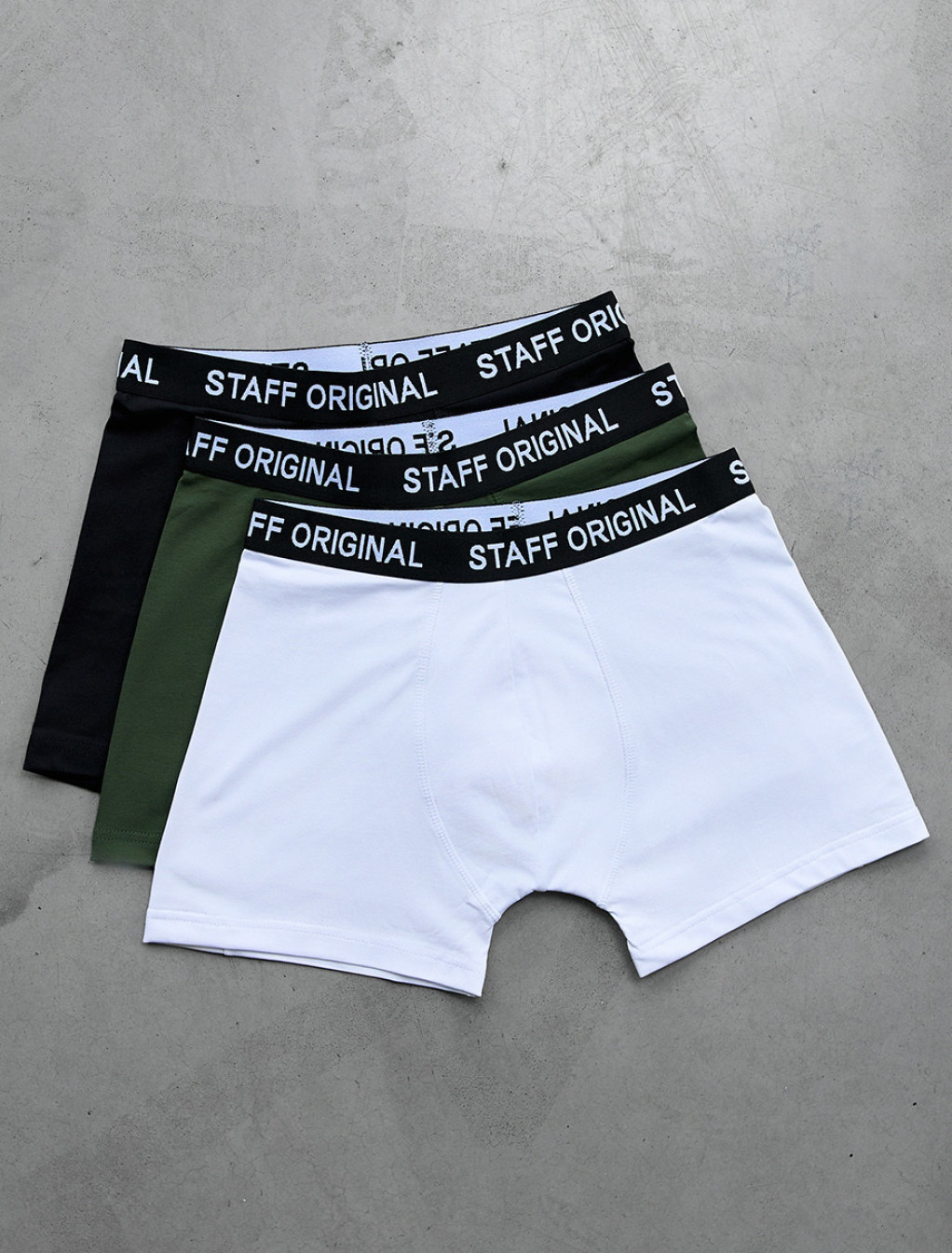 Majtki Staff biały/khaki/czarny