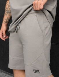 Komplet koszulka + spodenki Staff ko black & gray oversize