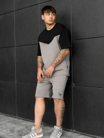 Komplet koszulka + spodenki Staff ko black & gray oversize