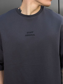 Komplet koszulka + spodenki Staff no dark gray oversize