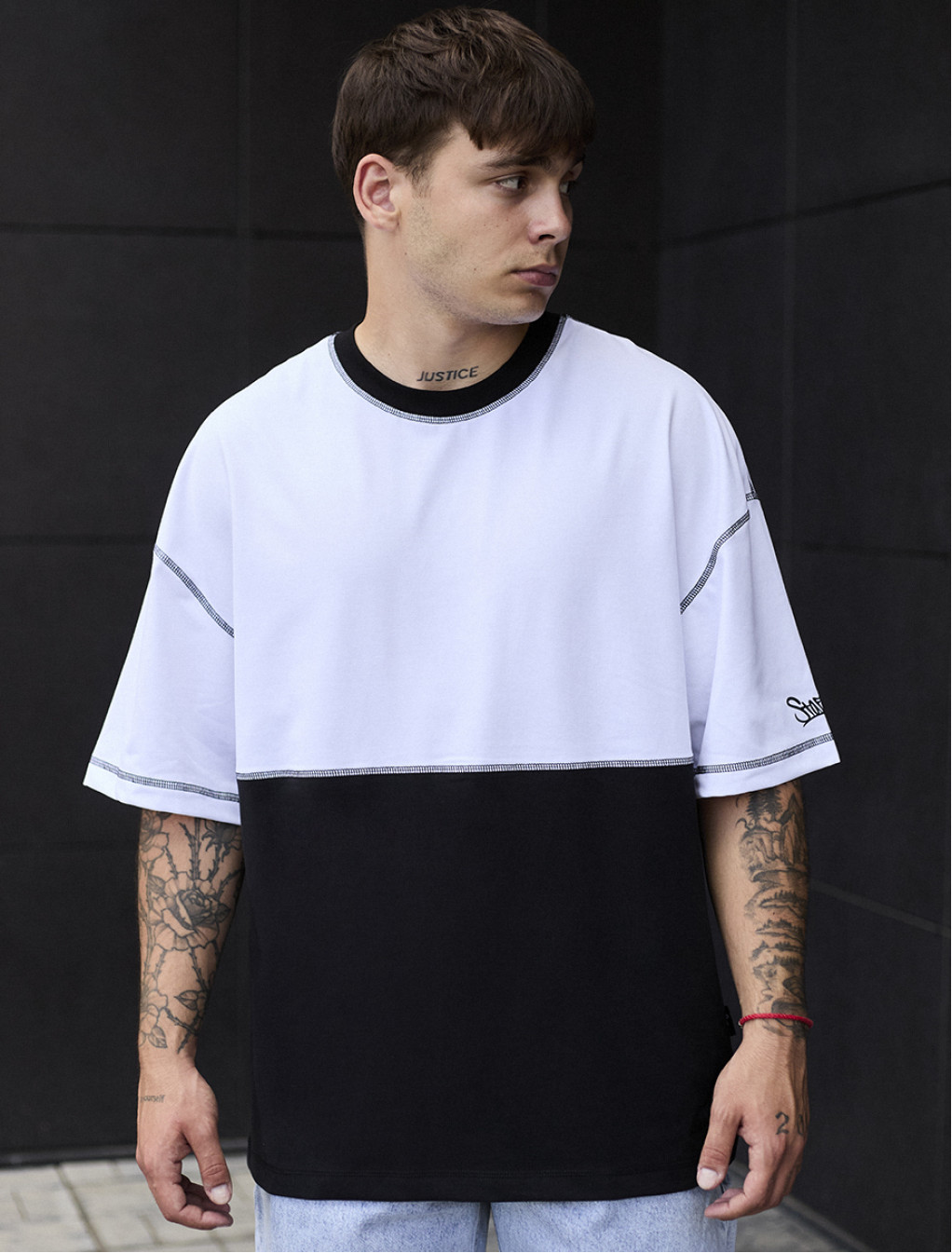 Koszulka Staff bli black & white oversize