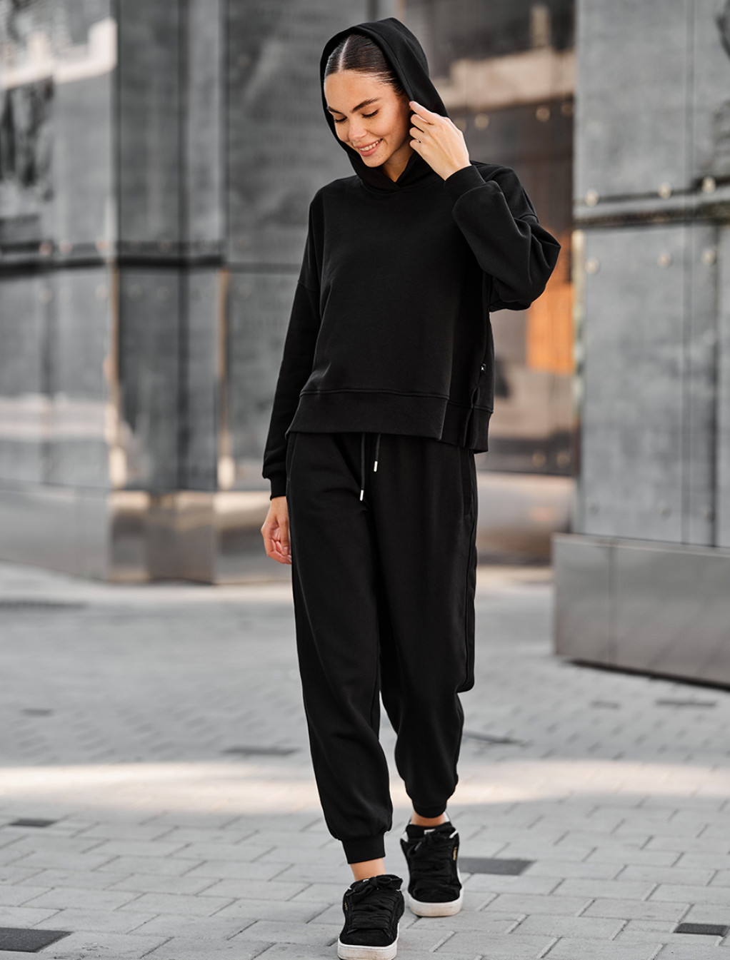 Damski dres sportowy Staff sola black oversize